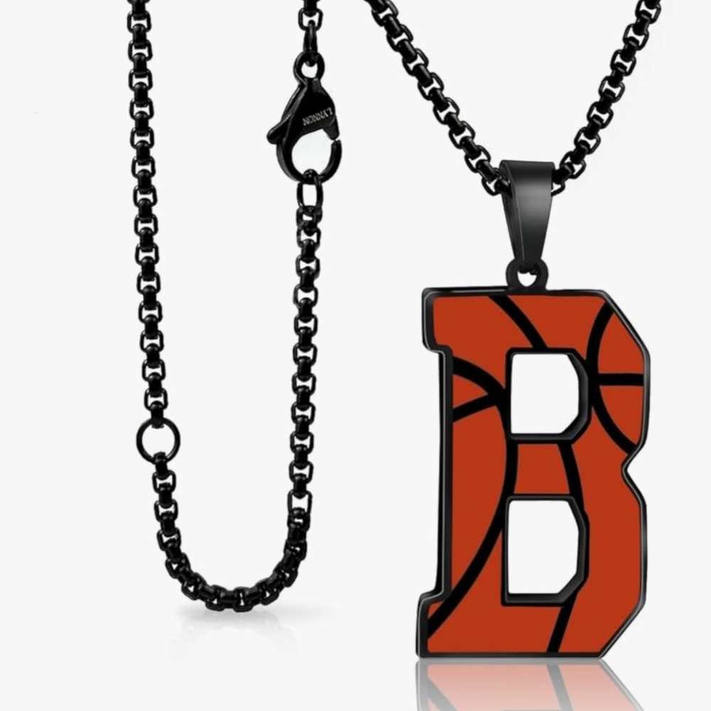 Basketball (B) Pendant Necklace